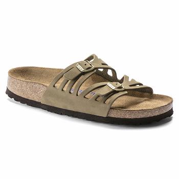Sandále Birkenstock Granada Soft Footbed Nubuck Kozene Damske Hnedožltý | SK 204JPQ